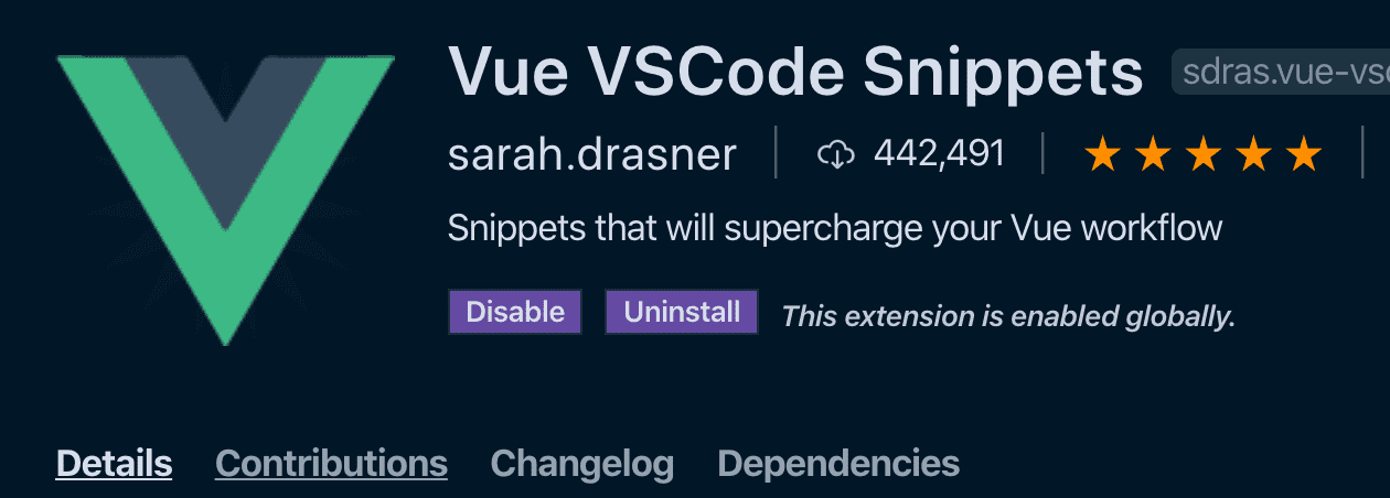 Vue vscode snippets is the best collection of snippets for the Vue.js language